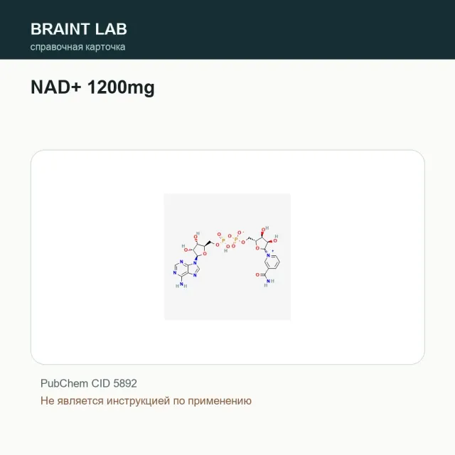 Упаковка NAD+ 1200mg