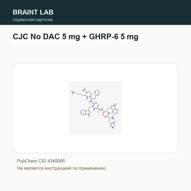 Упаковка CJC No DAC 5 mg + GHRP-6 5 mg