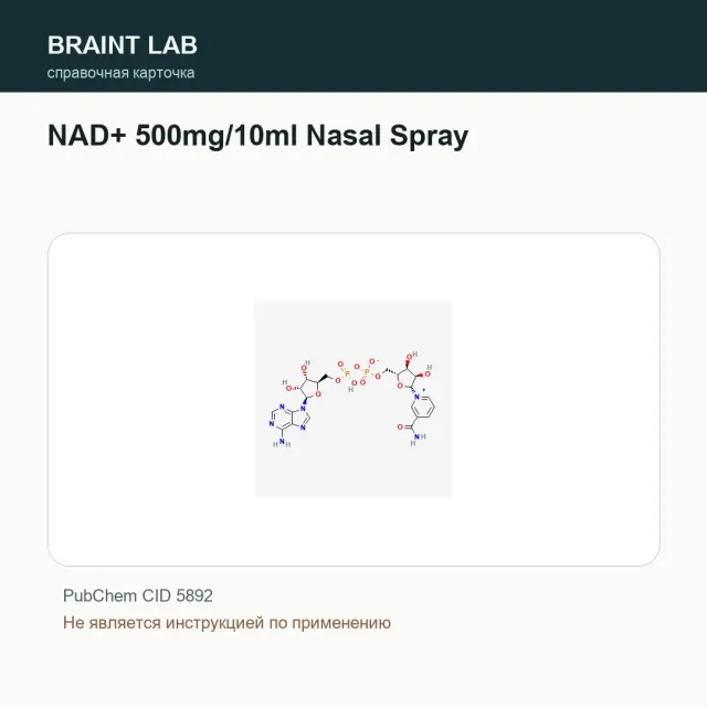 Упаковка NAD+ 500mg/10ml Nasal Spray